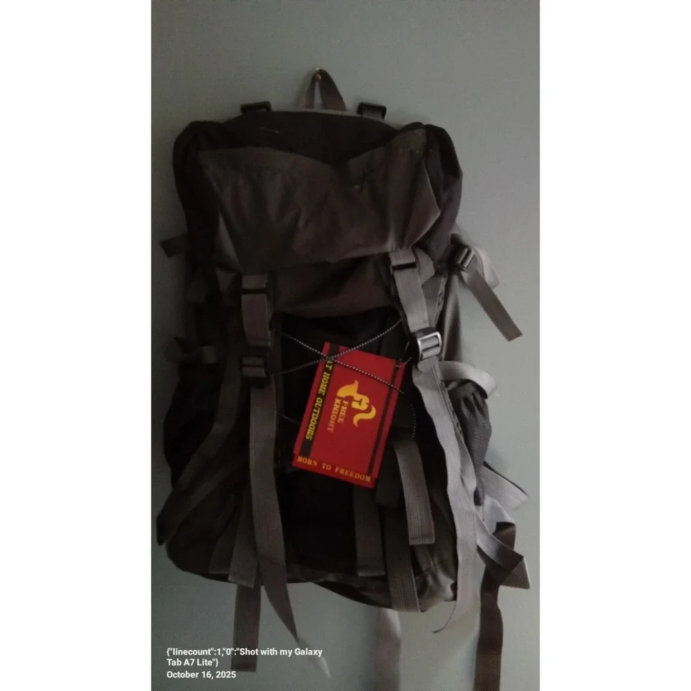 Fire Knight Outdoors Hiking‎ Backpacking Camping Travel Daypack Gray Brown
